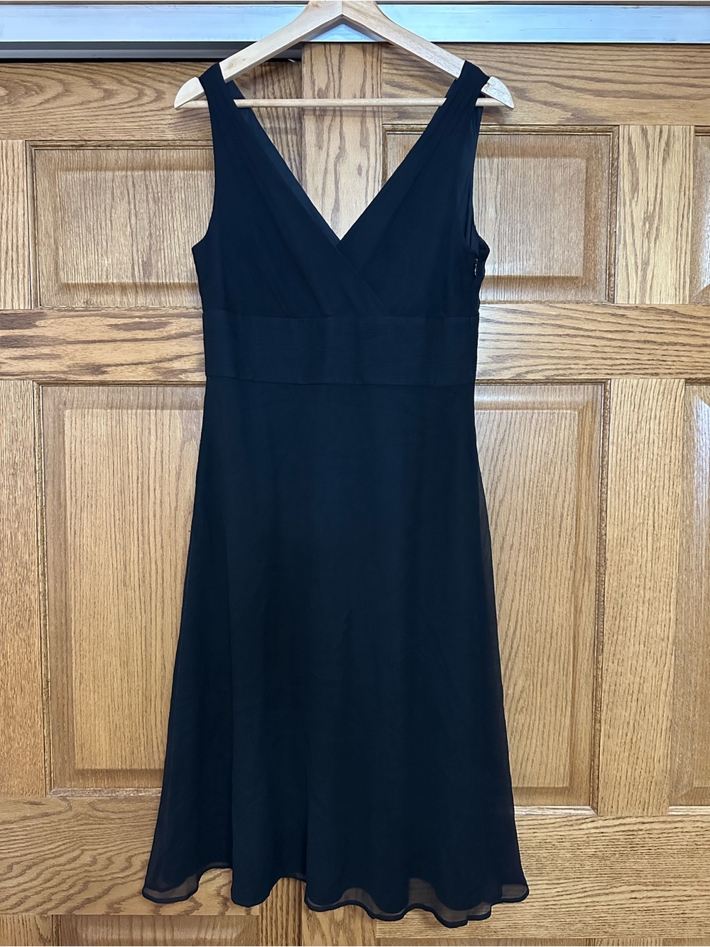 J CREW Sophia Silk Chiffon Midi Sleeveless Women’s Size 8 Dress Black Classy